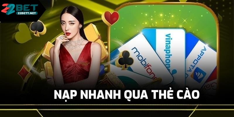 Cách nạp qua thẻ cào rất tiện lợi
